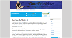 Desktop Screenshot of curegoutpainnow.com
